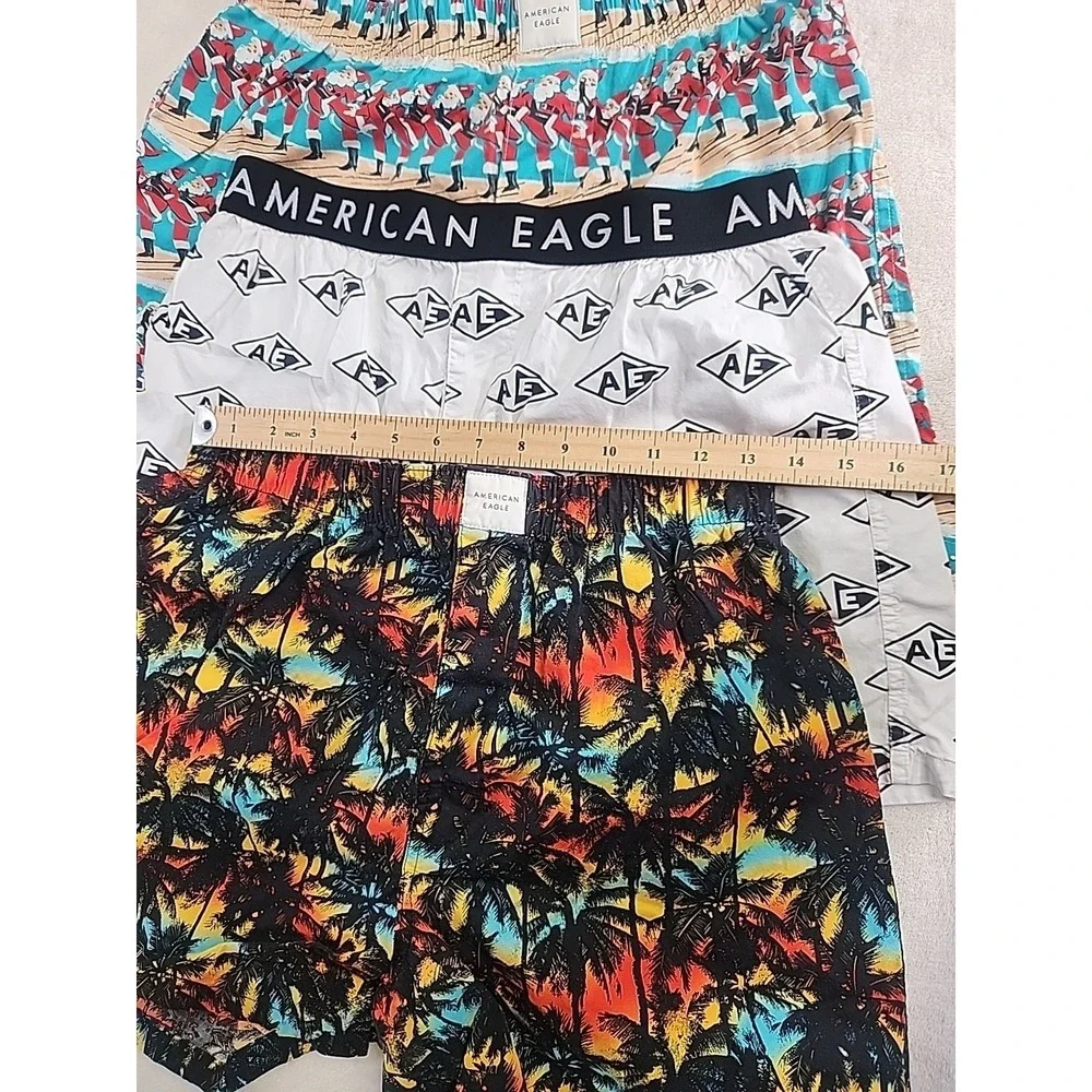 Men's Cotton Boxers Lot 3 American Eagle 32-34